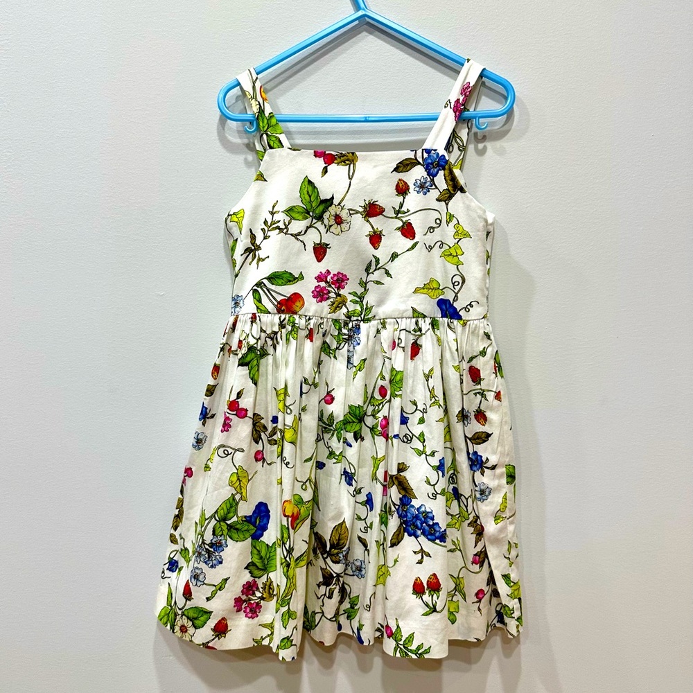 Girls MILLY minis white floral dress.  Size 5